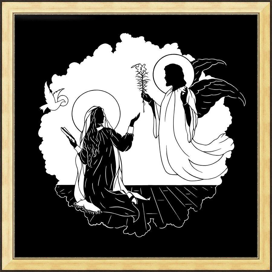 Wall Frame Gold - Annunciation by Dan Paulos - Trinity Stores