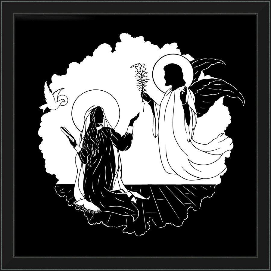 Wall Frame Black - Annunciation by Dan Paulos - Trinity Stores