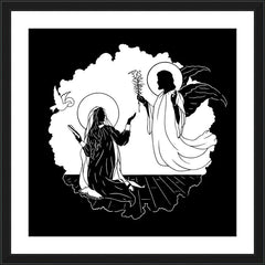 Wall Frame Black - Annunciation by D. Paulos