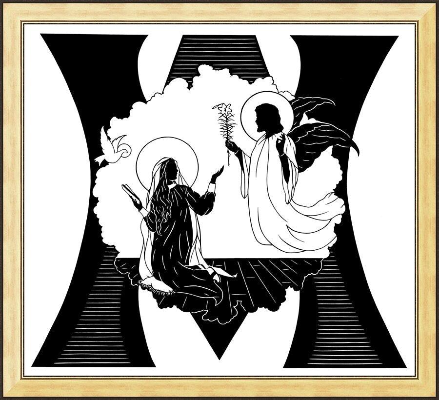 Wall Frame Gold - Annunciation by Dan Paulos - Trinity Stores