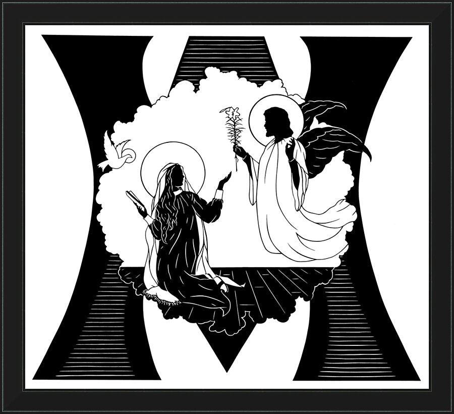 Wall Frame Black - Annunciation by Dan Paulos - Trinity Stores