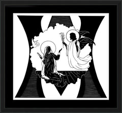 Wall Frame Black - Annunciation by D. Paulos