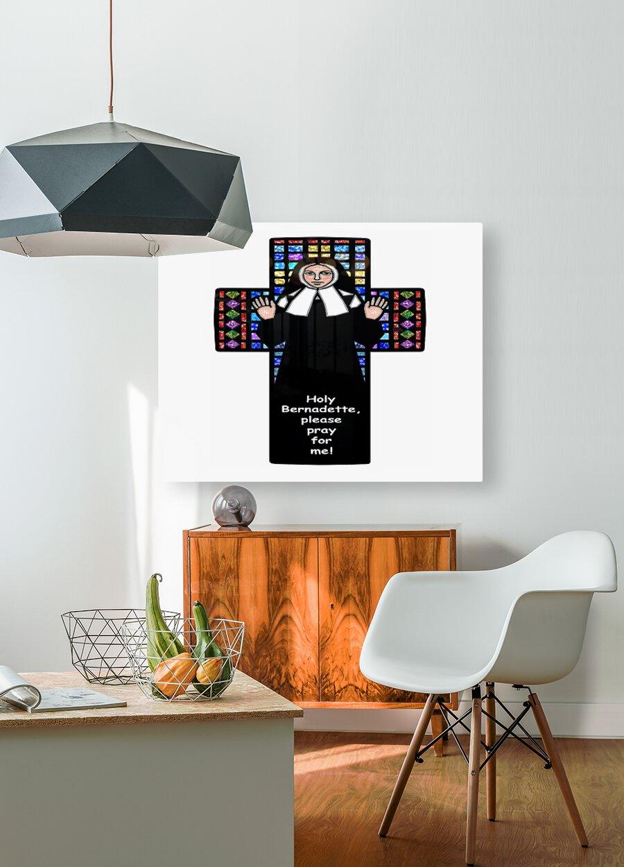 Acrylic Print - St. Bernadette of Lourdes - Cross by Dan Paulos - Trinity Stores