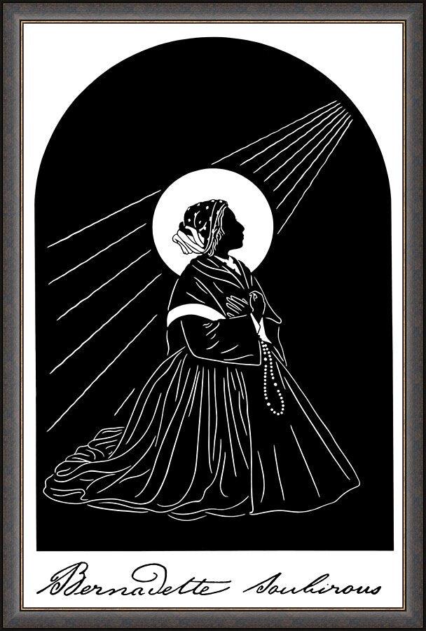 Wall Frame Espresso - St. Bernadette by Dan Paulos - Trinity Stores