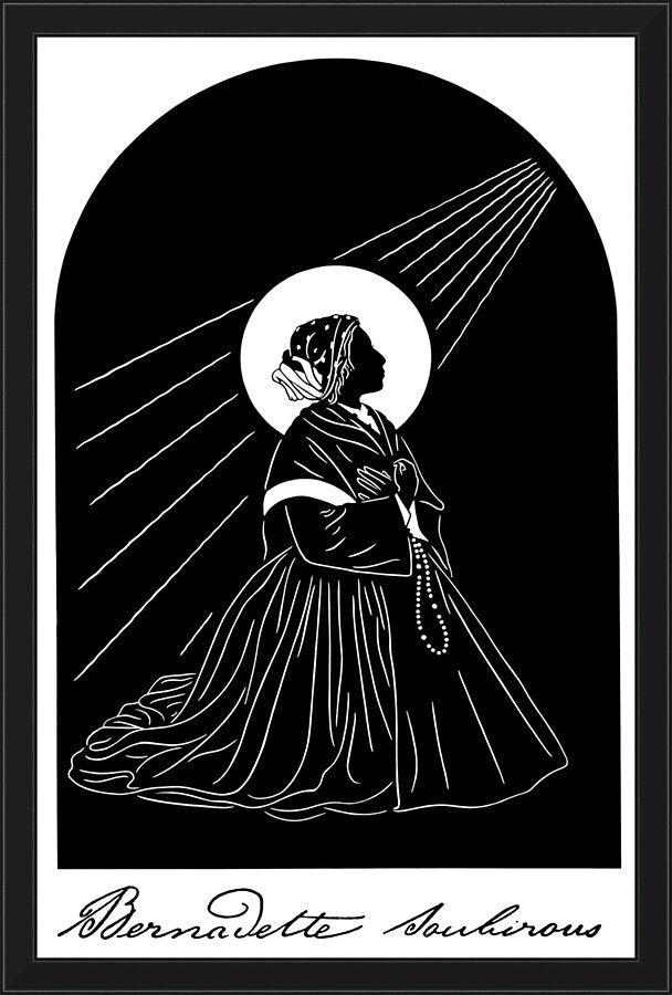 Wall Frame Black - St. Bernadette by Dan Paulos - Trinity Stores