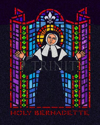 Metal Print - St. Bernadette of Lourdes - Window by Dan Paulos - Trinity Stores