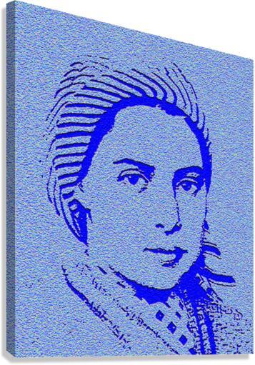 Canvas Print - St. Bernadette of Lourdes - In Blue by Dan Paulos - Trinity Stores