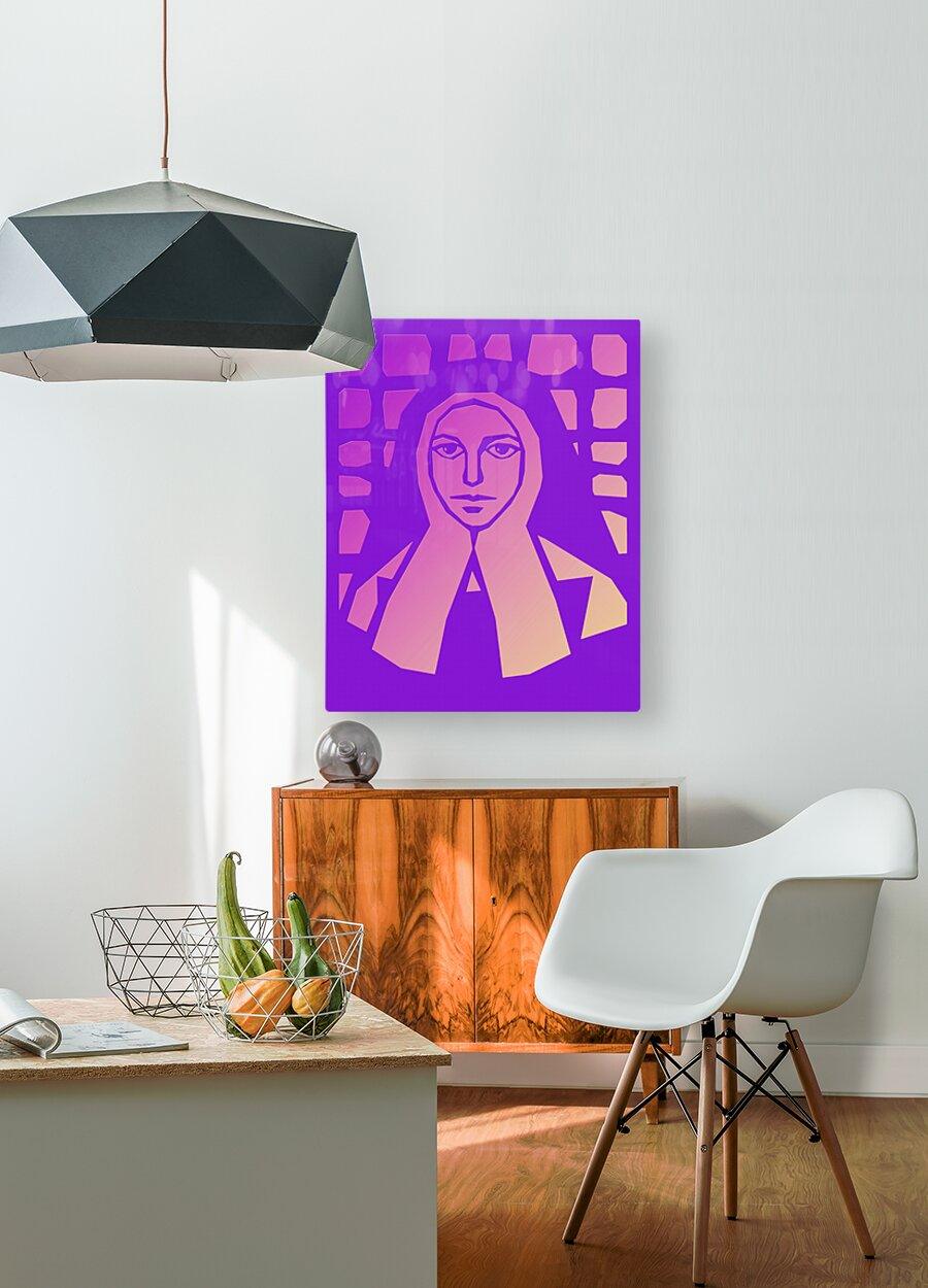 Acrylic Print - St. Bernadette of Lourdes - Purple Glass by Dan Paulos - Trinity Stores