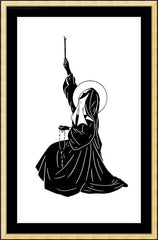 Wall Frame Gold - St. Bernadette's Ave by Dan Paulos