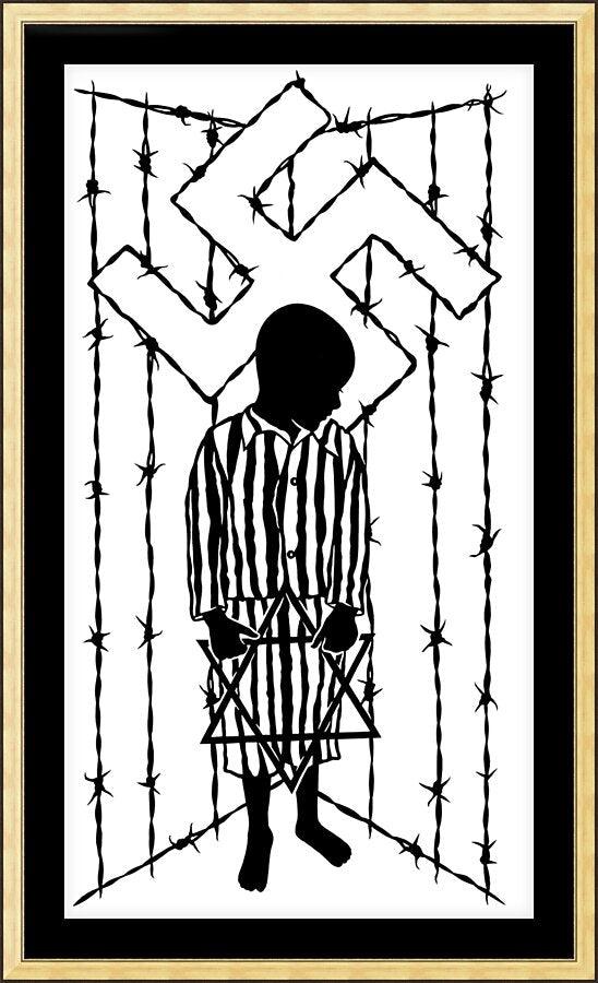 Wall Frame Gold, Matted - Miraculous Medal by Dan Paulos - Trinity Stores