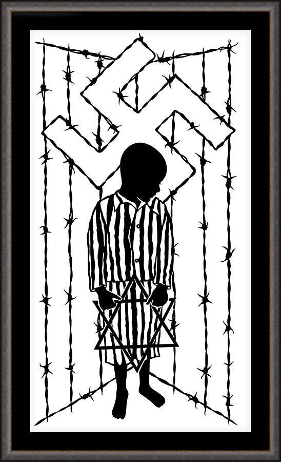 Wall Frame Espresso, Matted - Behold The Child by Dan Paulos - Trinity Stores