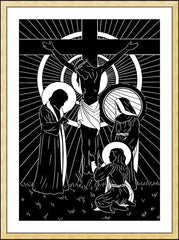 Wall Frame Gold - Behold Thy Mother by D. Paulos