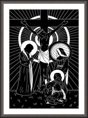 Wall Frame Espresso - Behold Thy Mother by D. Paulos