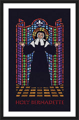 Wall Frame Black - St. Bernadette by Dan Paulos
