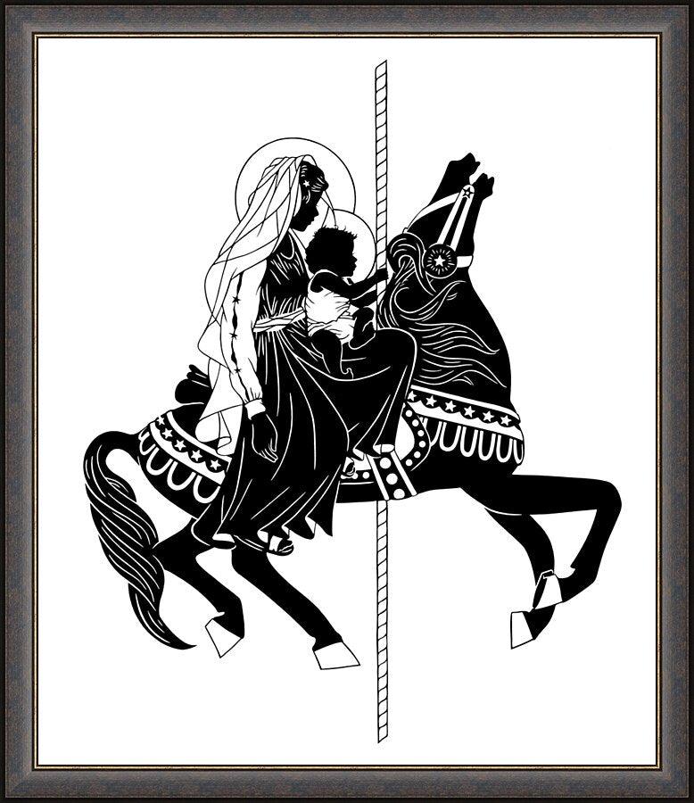 Wall Frame Espresso - Carousel Madonna by Dan Paulos - Trinity Stores