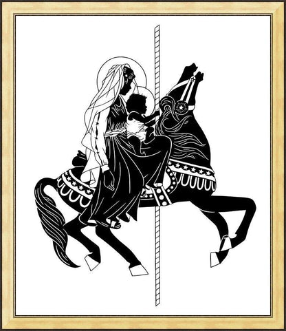 Wall Frame Gold - Carousel Madonna by Dan Paulos - Trinity Stores