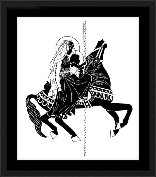 Wall Frame Black, Matted - Carousel Madonna by Dan Paulos - Trinity Stores