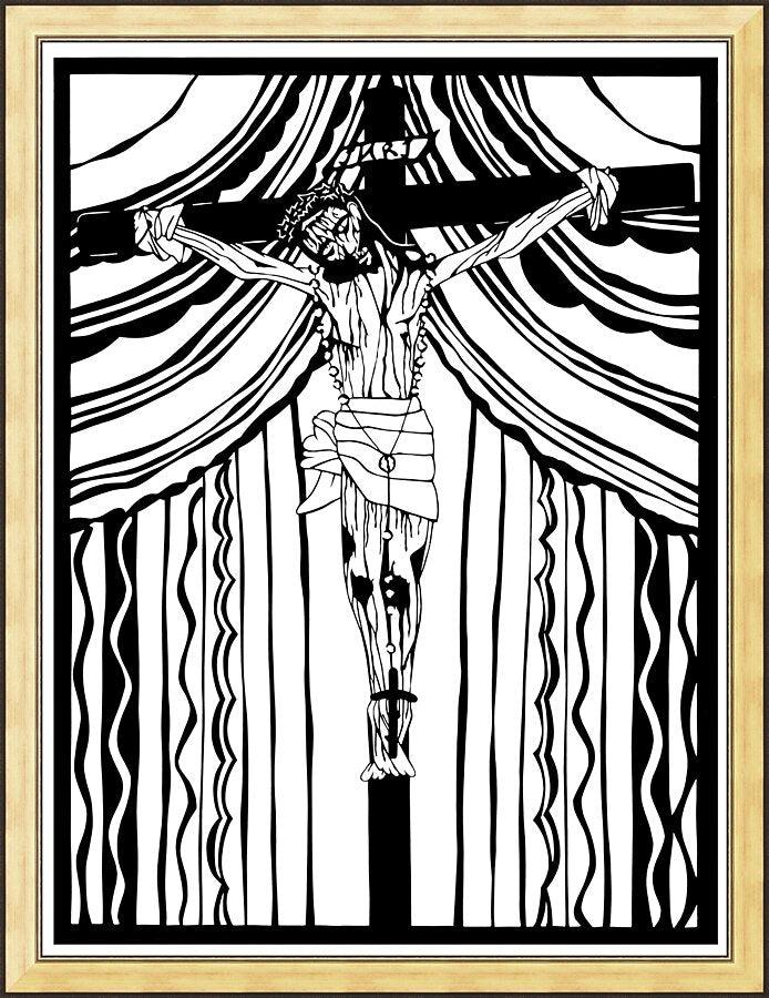 Wall Frame Gold - Cristo de Chimayó by Dan Paulos - Trinity Stores