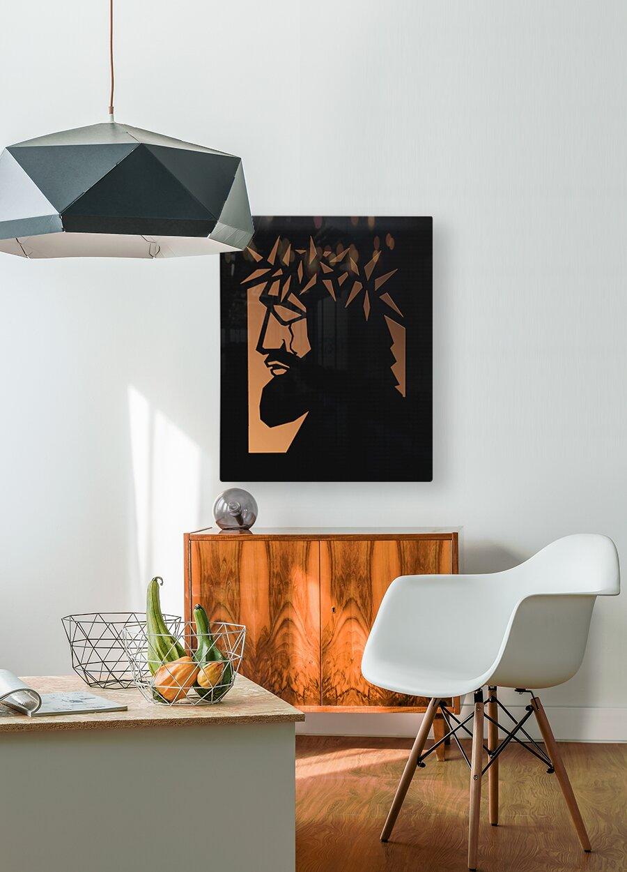 Acrylic Print - Christ Hailed as King - Brown Glass by Dan Paulos - Trinity Stores