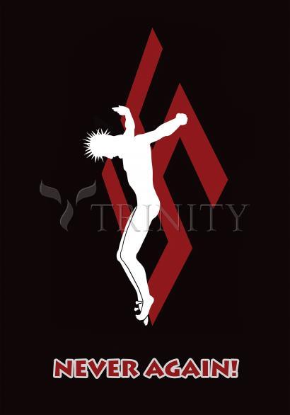 Acrylic Print - Crucifix - Never Again by Dan Paulos - Trinity Stores