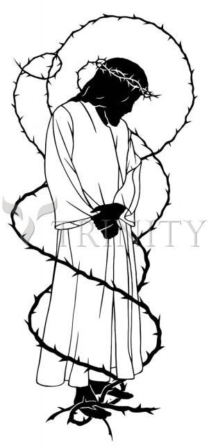 Wall Frame Black, Matted - Crowning with Thorns by Dan Paulos - Trinity Stores