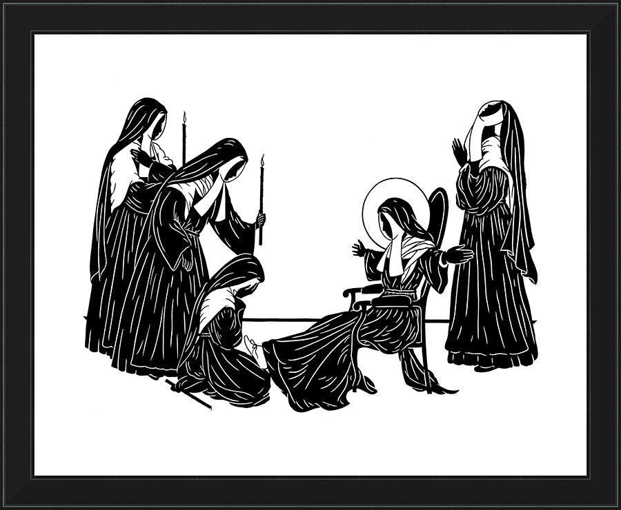 Wall Frame Black - St. Bernadette, Death of by Dan Paulos - Trinity Stores