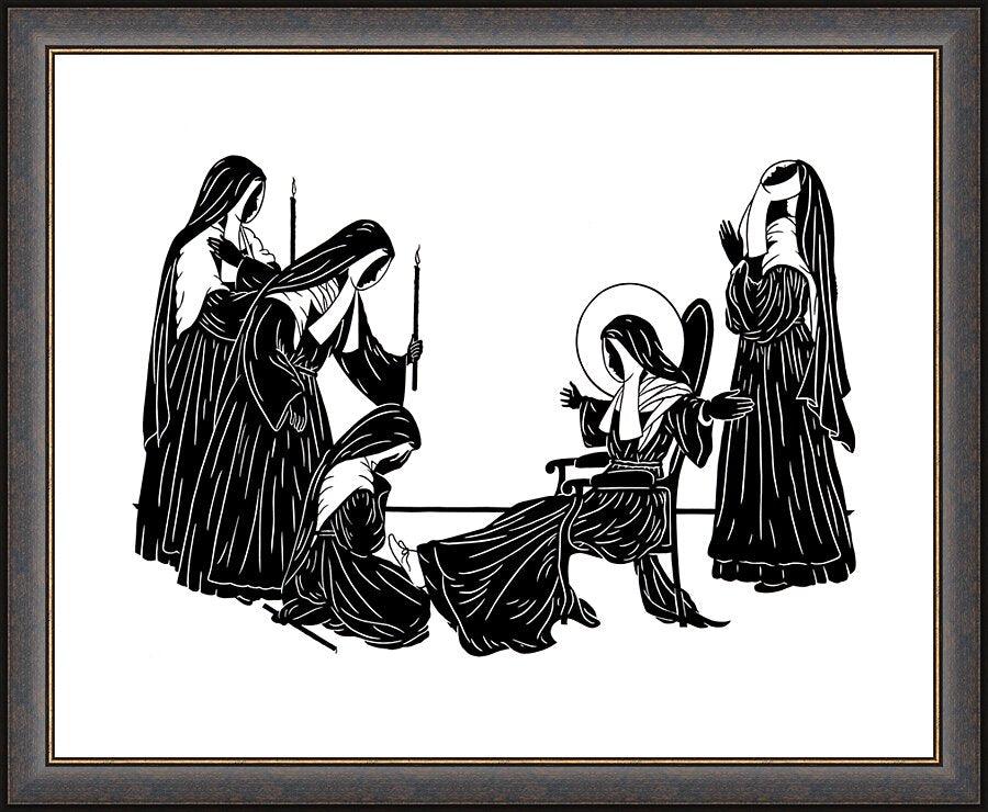 Wall Frame Espresso - St. Bernadette, Death of by Dan Paulos - Trinity Stores