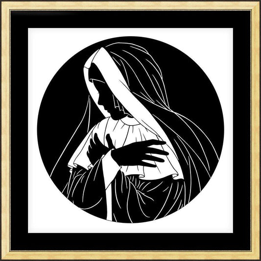 Wall Frame Gold, Matted - Mater Dolorosa by Dan Paulos - Trinity Stores