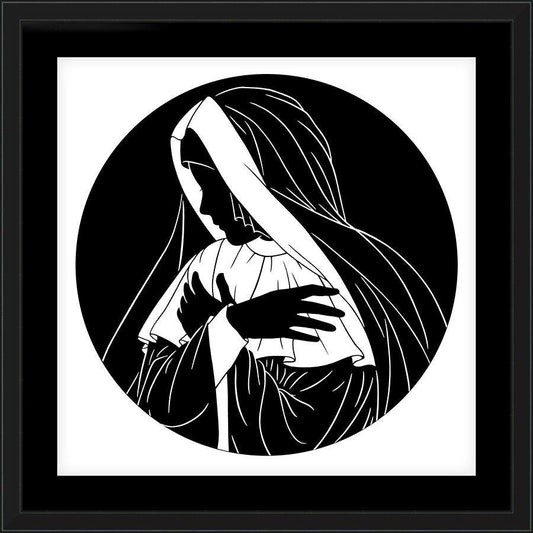Wall Frame Black, Matted - Mater Dolorosa by Dan Paulos - Trinity Stores