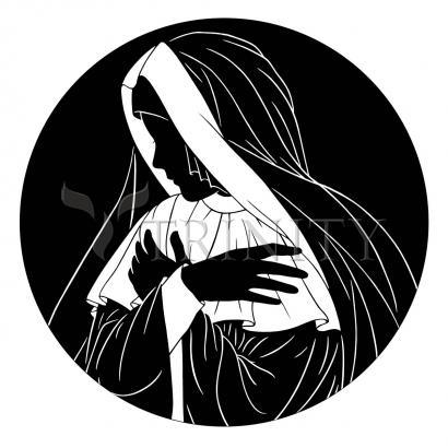 Wall Frame Espresso, Matted - Mater Dolorosa by Dan Paulos - Trinity Stores