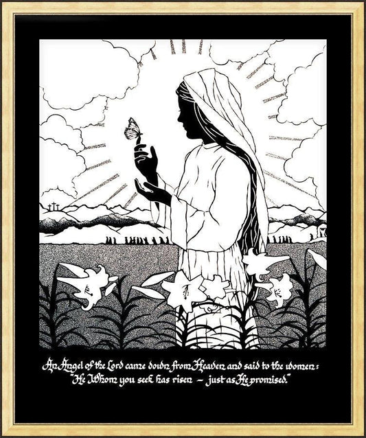 Wall Frame Gold, Matted - Easter Morning by Dan Paulos - Trinity Stores