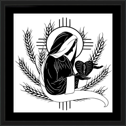 Wall Frame Black, Matted - Giver of the Wheat by Dan Paulos - Trinity Stores