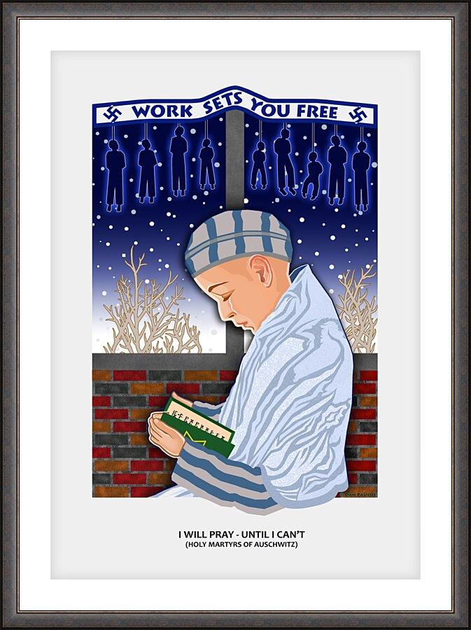 Wall Frame Espresso, Matted - I Will Pray Until I Can't by Dan Paulos - Trinity Stores