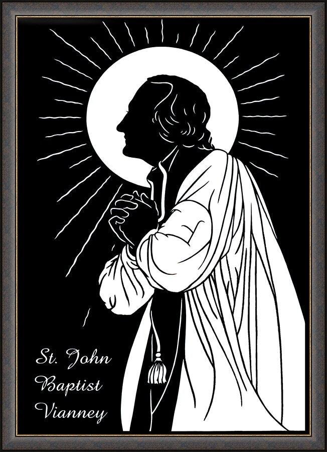 Wall Frame Espresso - St. John Baptist Vianney by Dan Paulos - Trinity Stores