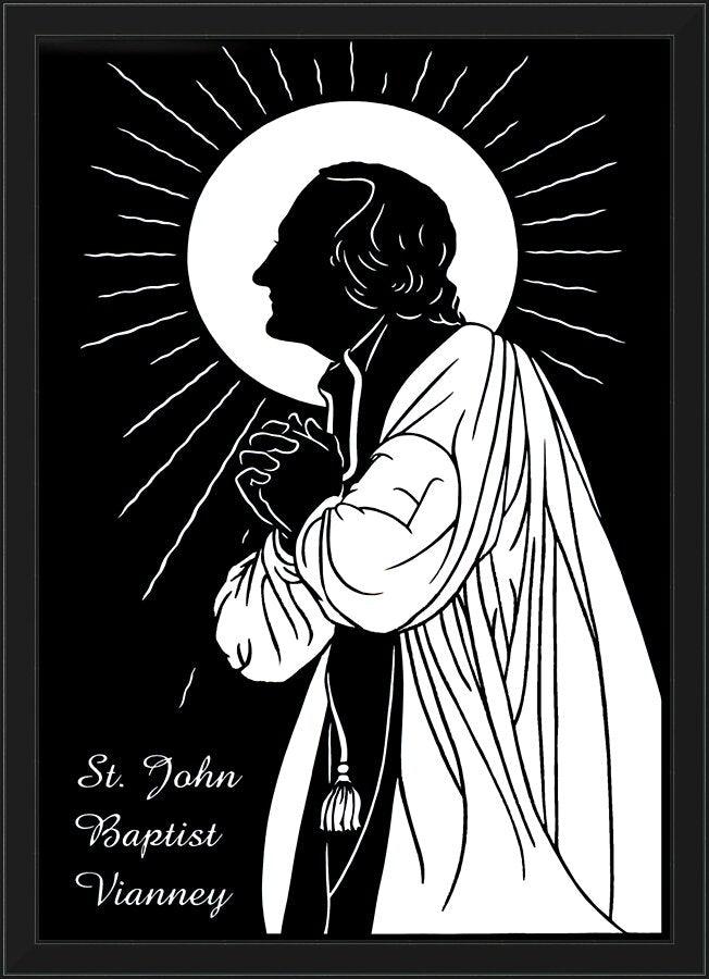 Wall Frame Black - St. John Baptist Vianney by Dan Paulos - Trinity Stores