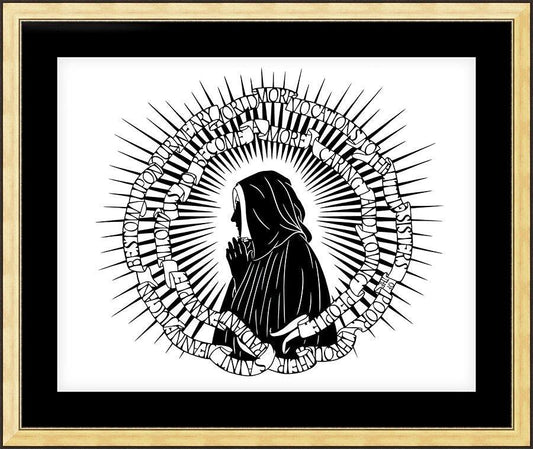 Wall Frame Gold, Matted - St. Jeanne Jugan by Dan Paulos - Trinity Stores
