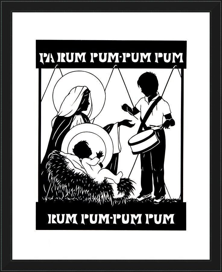 Wall Frame Black - Little Drummer Boy by Dan Paulos - Trinity Stores