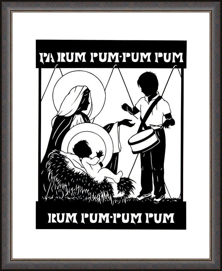 Wall Frame Espresso - Little Drummer Boy by Dan Paulos - Trinity Stores