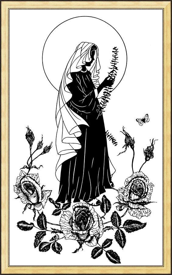 Wall Frame Gold - Lo, How A Rose E'er Blooming by Dan Paulos