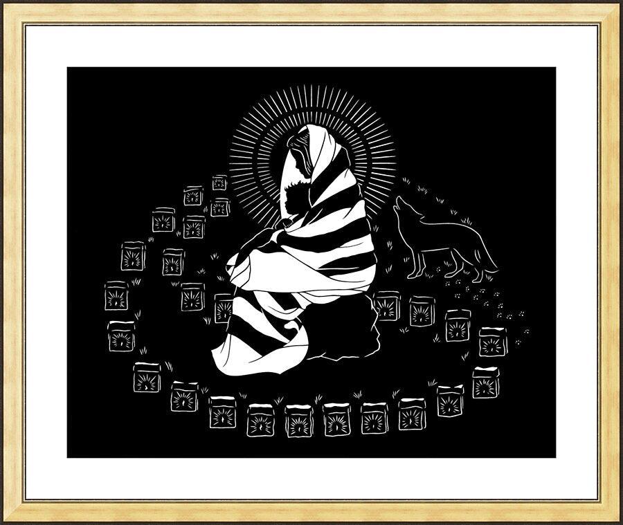 Wall Frame Gold, Matted - Lighted Path by Dan Paulos - Trinity Stores