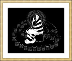 Wall Frame Gold - Lighted Path by D. Paulos