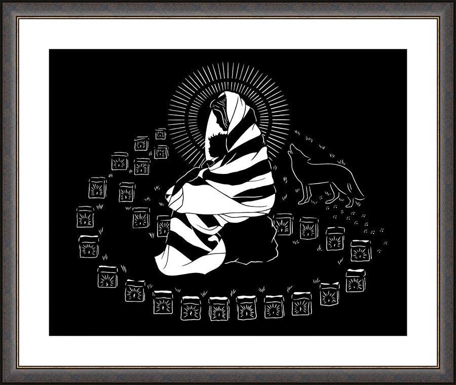 Wall Frame Espresso, Matted - Lighted Path by Dan Paulos - Trinity Stores