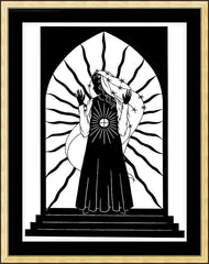 Wall Frame Gold - Our Lady of the Blessed Sacrament by D. Paulos