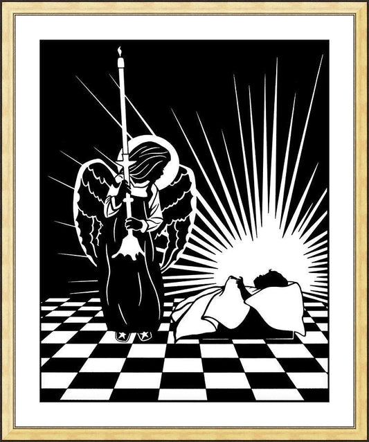 Wall Frame Gold, Matted - Light of Christ by Dan Paulos - Trinity Stores