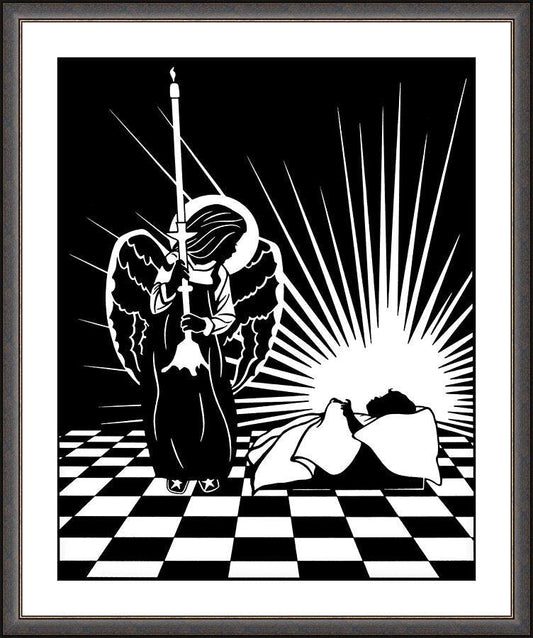 Wall Frame Espresso, Matted - Light of Christ by Dan Paulos - Trinity Stores