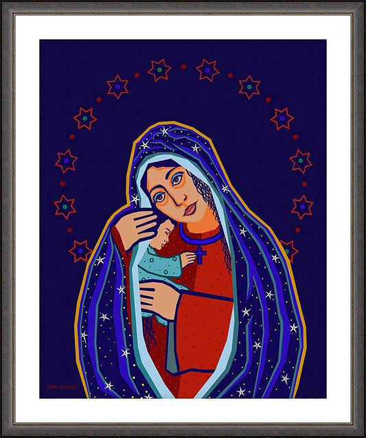 Wall Frame Espresso, Matted - Madonna and Child by Dan Paulos - Trinity Stores