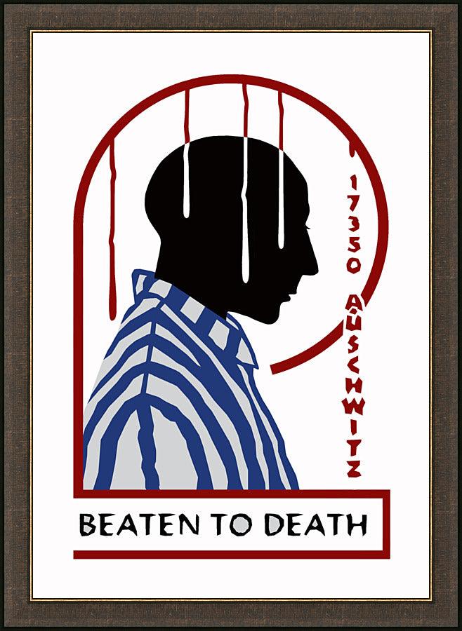 Wall Frame Espresso - Martyr Józef Kowalski of Auschwitz by Dan Paulos - Trinity Stores