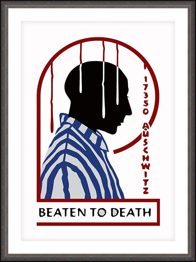 Wall Frame Espresso, Matted - Martyr Józef Kowalski of Auschwitz by Dan Paulos - Trinity Stores