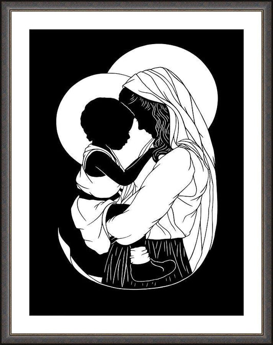 Wall Frame Espresso, Matted - Mother Most Tender - ver.2 by Dan Paulos - Trinity Stores