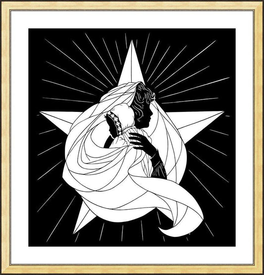 Wall Frame Gold, Matted - Morning Star by Dan Paulos - Trinity Stores